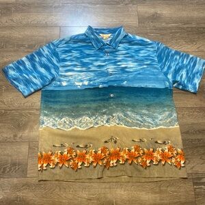 Guess Tropical button down shirt size XXL
